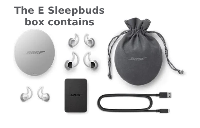 The E Sleepbuds box contains