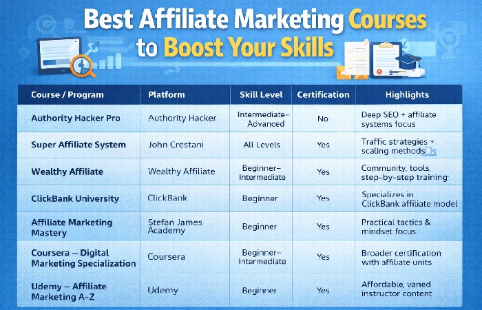 Best Affiliate Marketing Courses to Boost Your Skills
