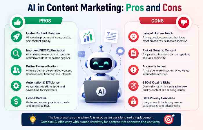 AI in Content Marketing: Pros and Cons