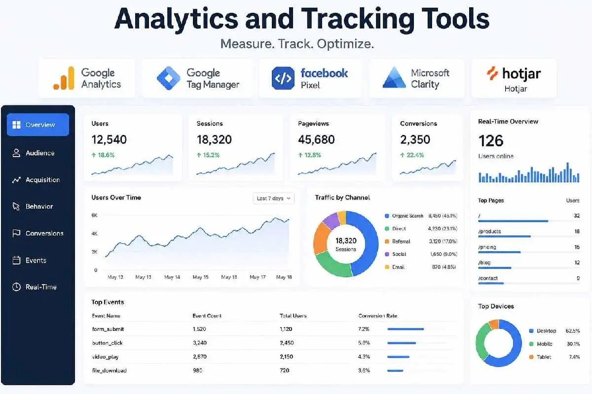 analytics and tracking tools