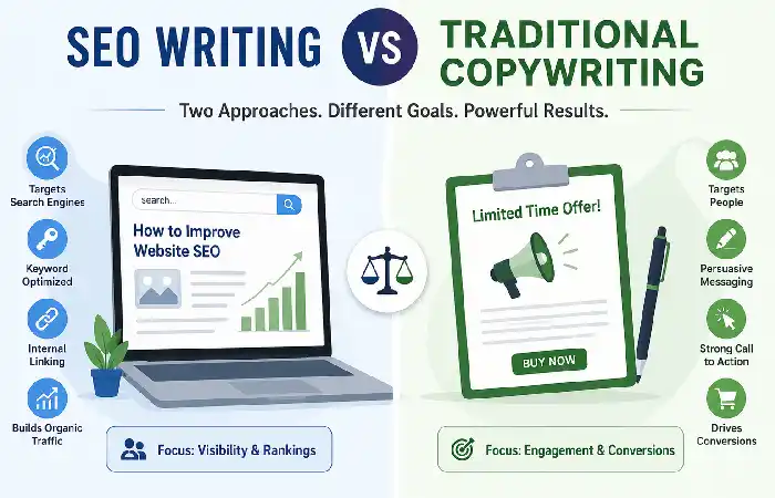 seo writing and traditional copywriting